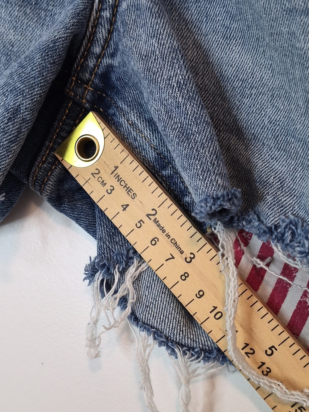 Old Navy Light Blue Distressed Denim Shorts - Picture 8 of 8